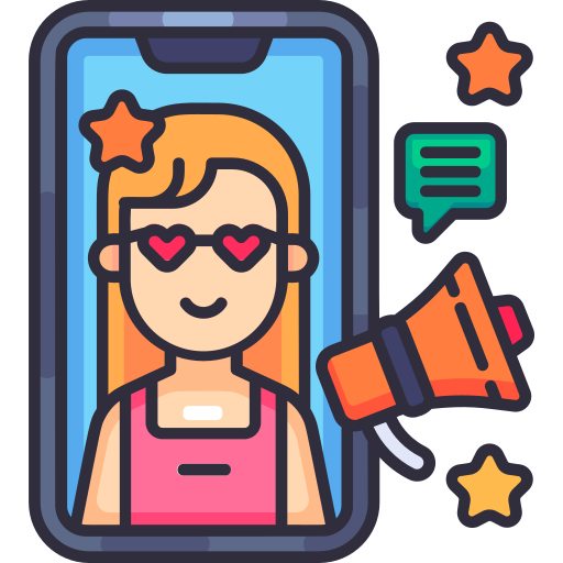   influencer marketing icon by pictel technology